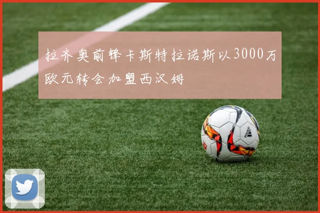 拉齐奥前锋卡斯特拉诺斯以3000万欧元转会加盟西汉姆